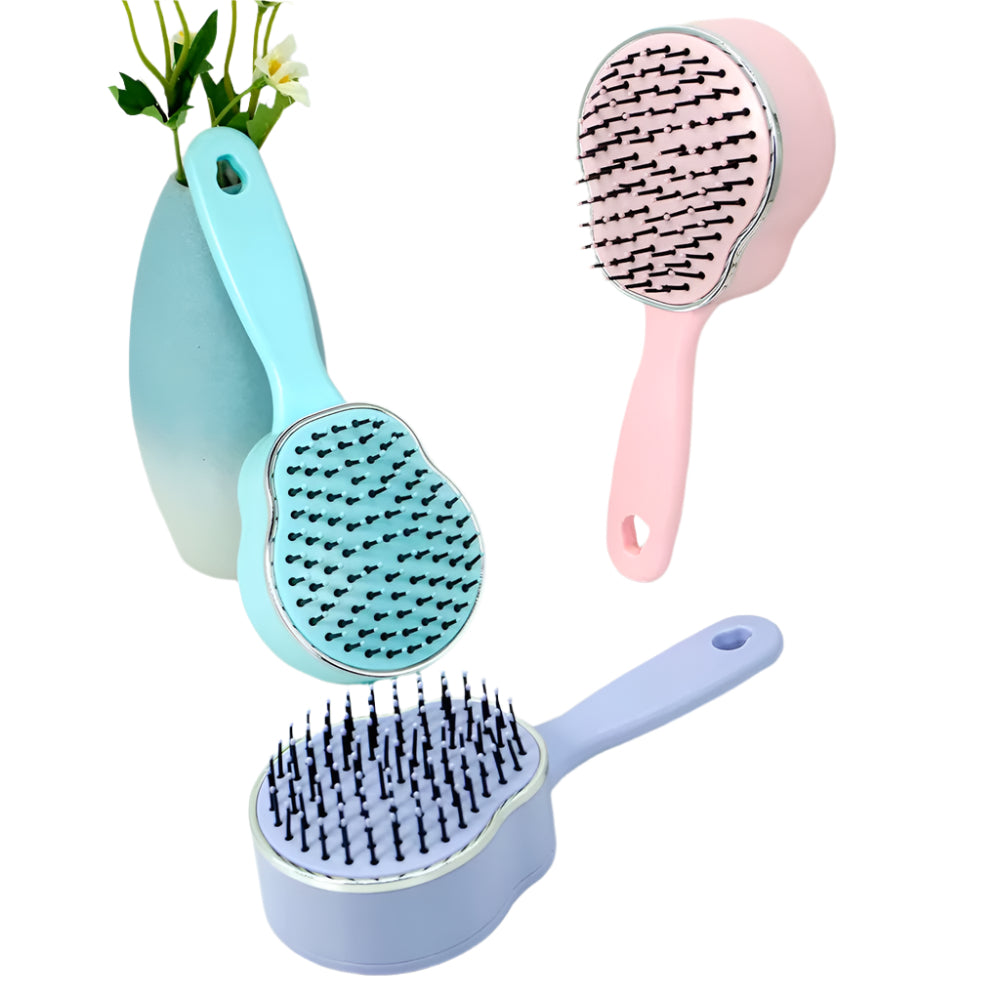 Self Cleaning Hair Brush Head Massage Retractable Bristle Hairbrush One-Button Operation Scalp Massaging Comb Styling Hair Tools