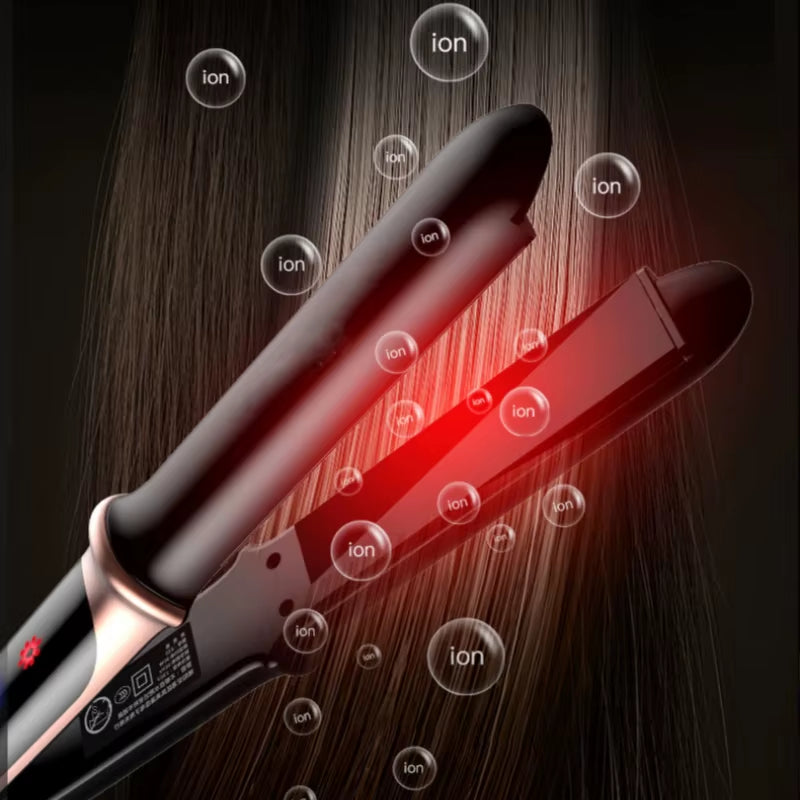 Professional Beauty Hair Tools Hair Straightener Curler Flat Iron Negative Ion Infrared LED Display Hair Straighten Curling Iron