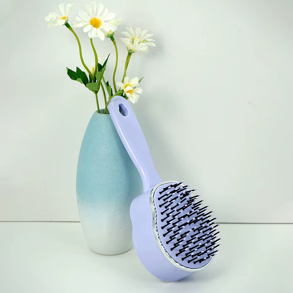 Self Cleaning Hair Brush Head Massage Retractable Bristle Hairbrush One-Button Operation Scalp Massaging Comb Styling Hair Tools