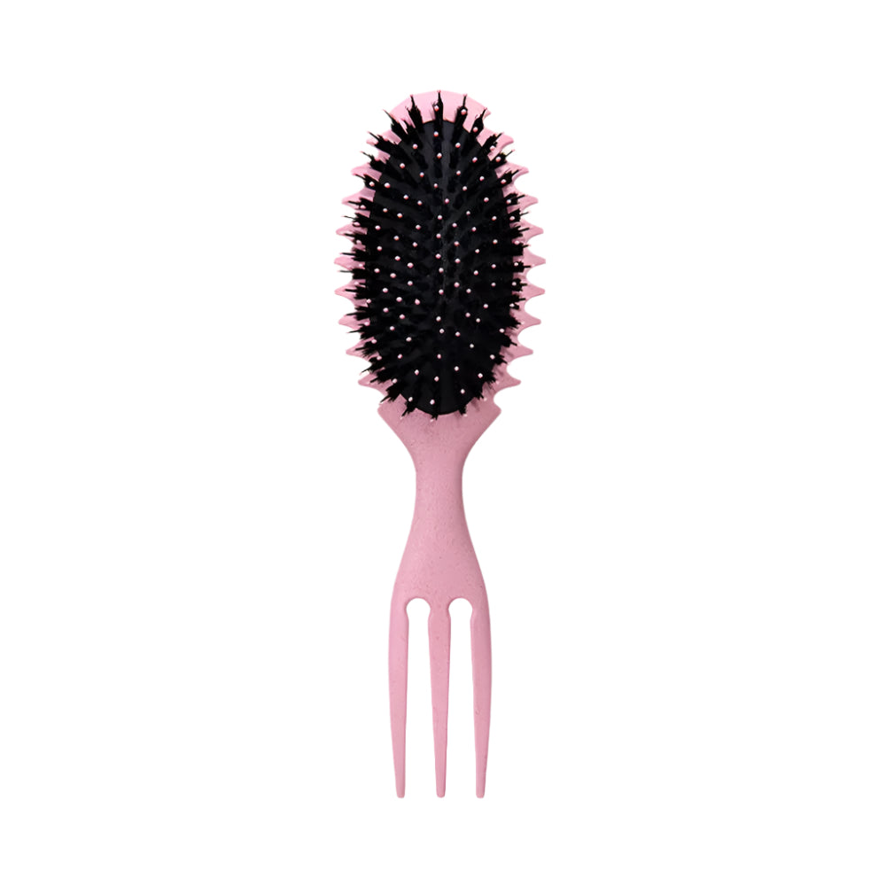 Natural Bristle Curling Comb Wheat Straw Material Define Styling Brush Air Bag anti Static Comb Detangling Hair Brush Hair Tools