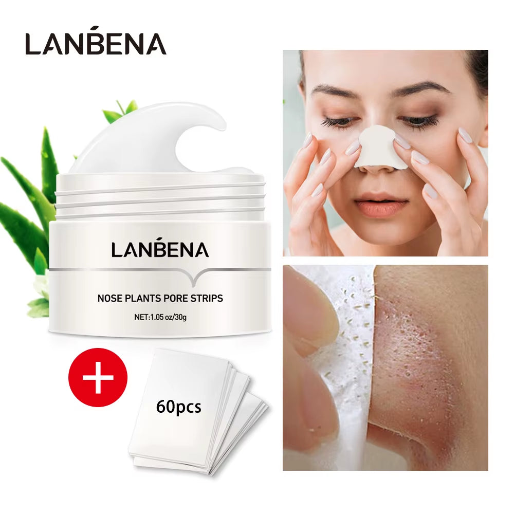 LANBENA Acne & Blackhead + Paper Nose Mask (60 pcs)