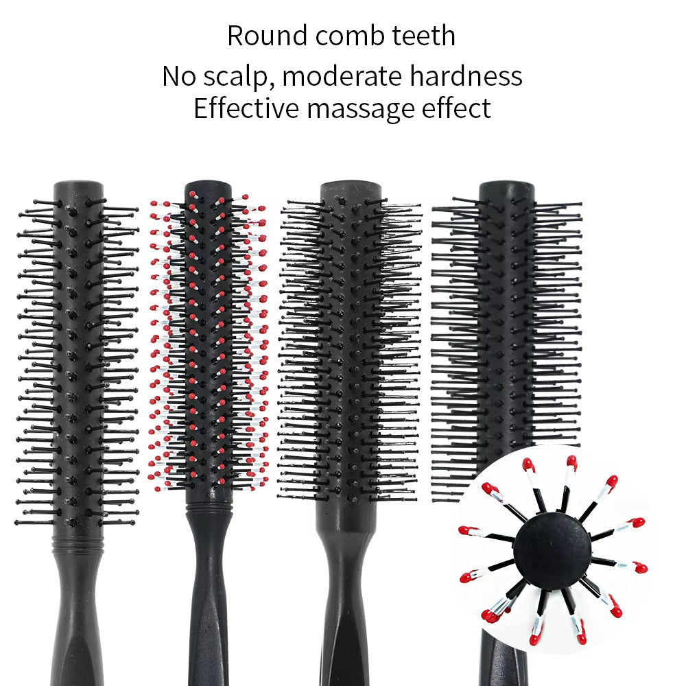 4 Sizes Professional Massage anti Static Hair Brush round Barrel Hair Curling Brush Women Hairdressing Salon Styling Hair Tools