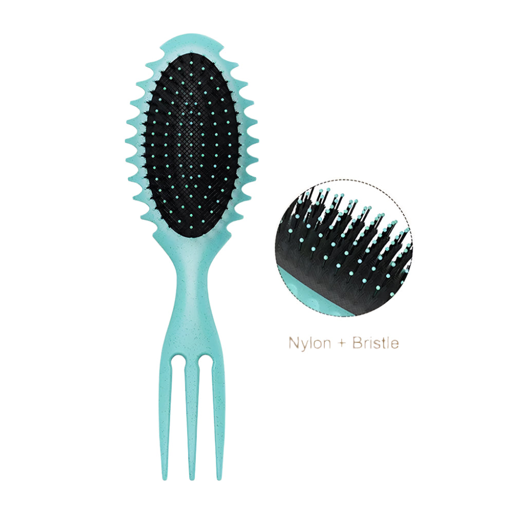 Natural Bristle Curling Comb Wheat Straw Material Define Styling Brush Air Bag anti Static Comb Detangling Hair Brush Hair Tools