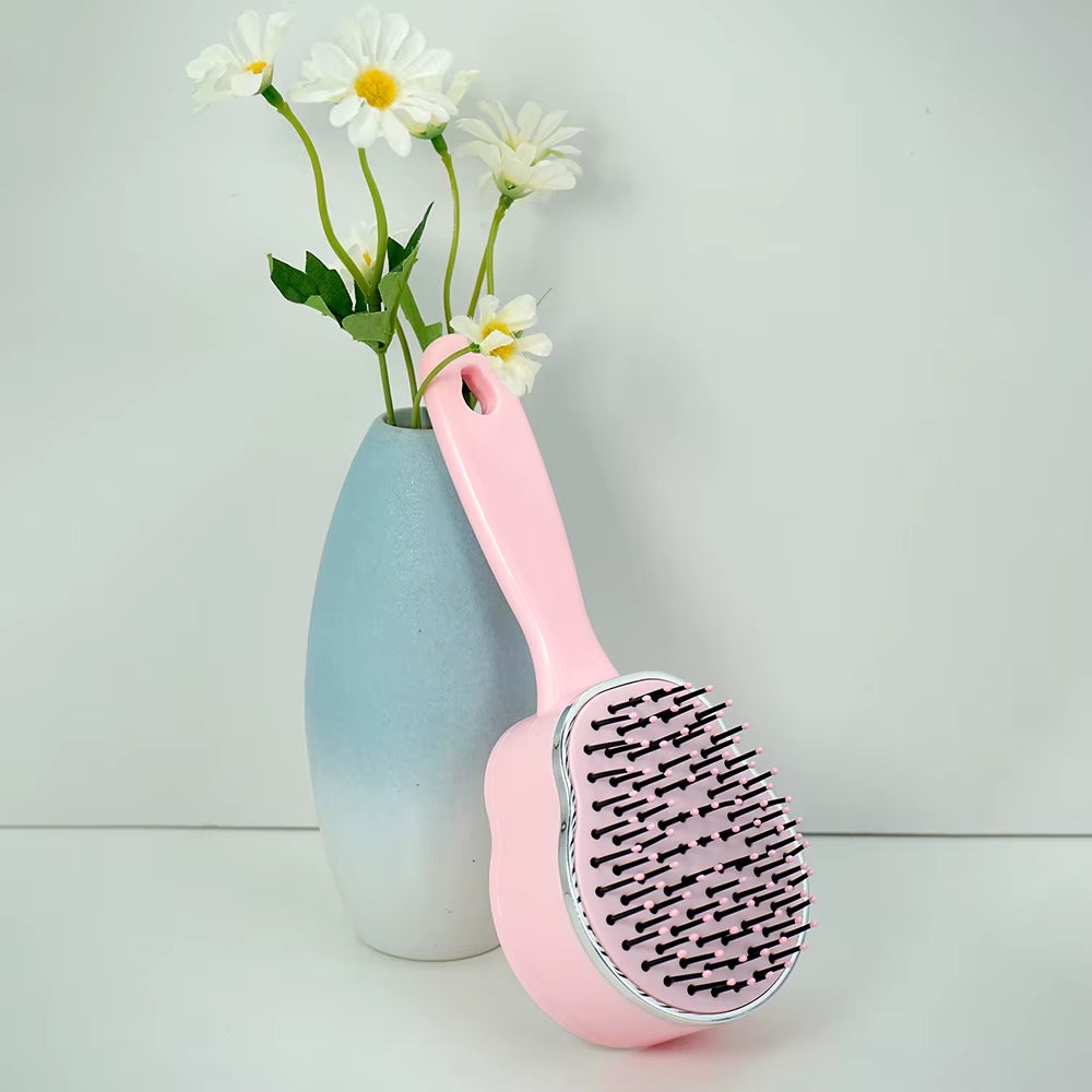 Self Cleaning Hair Brush Head Massage Retractable Bristle Hairbrush One-Button Operation Scalp Massaging Comb Styling Hair Tools