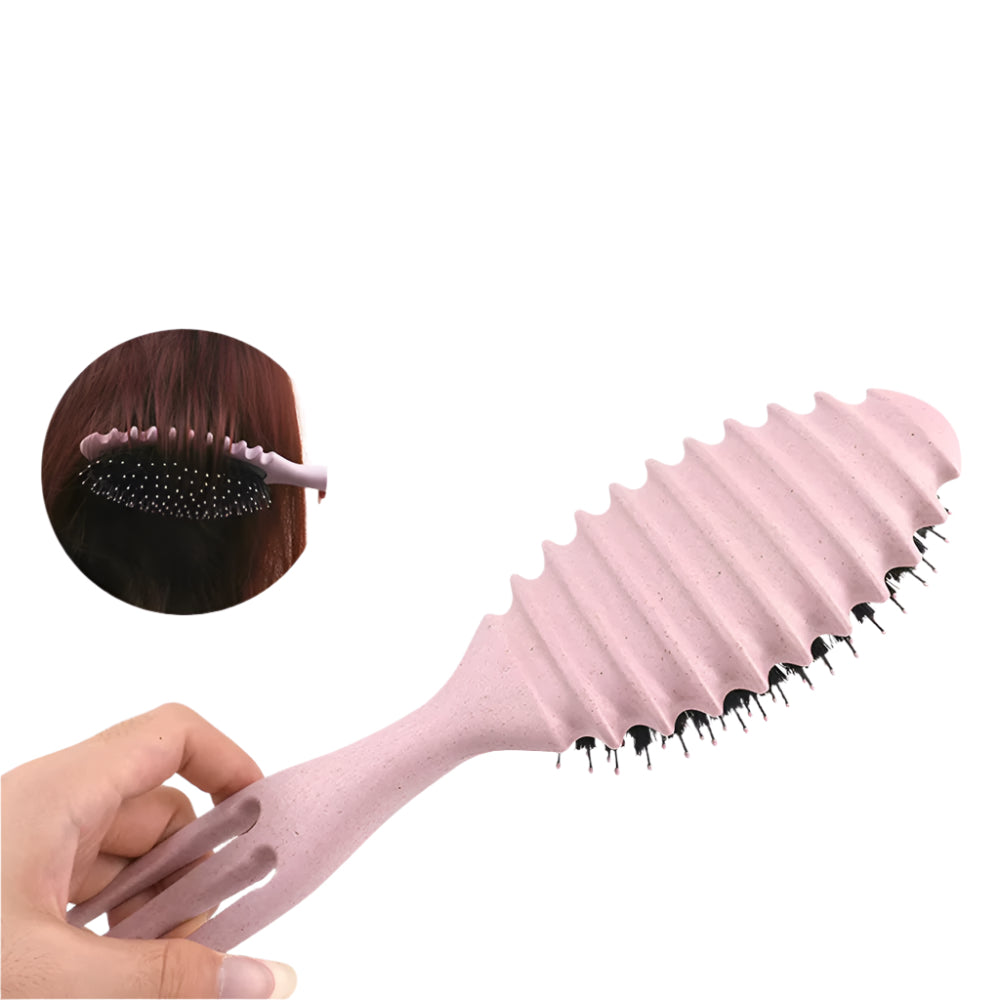 Natural Bristle Curling Comb Wheat Straw Material Define Styling Brush Air Bag anti Static Comb Detangling Hair Brush Hair Tools